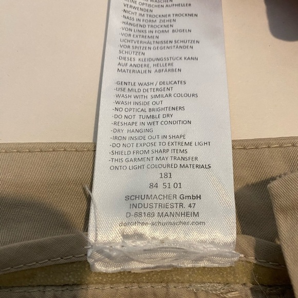 Dorothee Schumacher Patch Pocket khaki Trouser pant size 2 Small/ Size US 4 - Picture 8 of 13